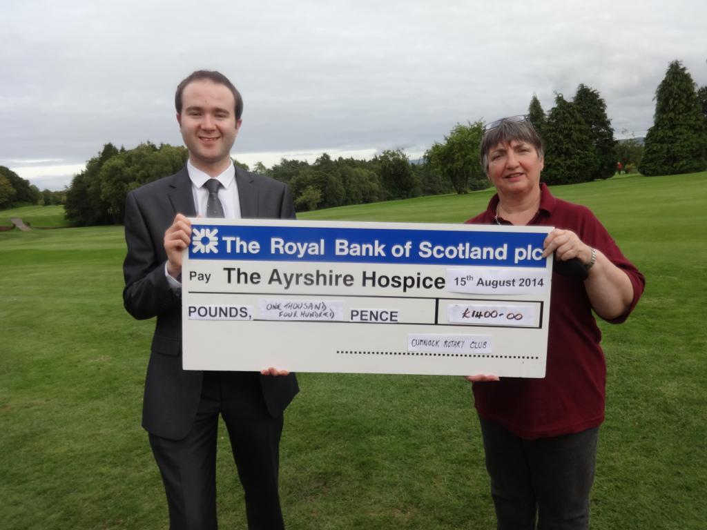 Golf Cheque Presentation